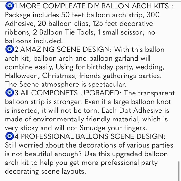 Balloon arch kit &Balloon Garland Kit,300 Super Adhesive 50Feet Stronger Balloon - Picture 8 of 8
